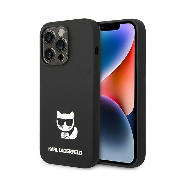 Karl Lagerfeld KLHCP14LSLCTBK iPhone 14 Pro 6,1" hardcase czarny/black Silicone Choupette Body na NearMe.pl