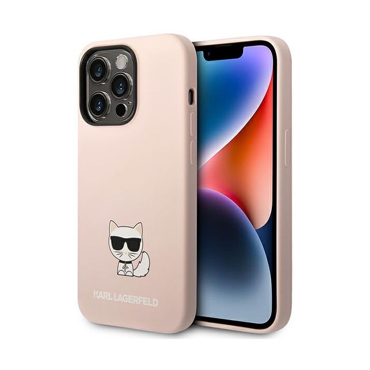 Karl Lagerfeld KLHCP14XSLCTPI iPhone 14 Pro Max 6,7" hardcase jasnoróżowy/light pink Silicone Choupette Body na NearMe.pl