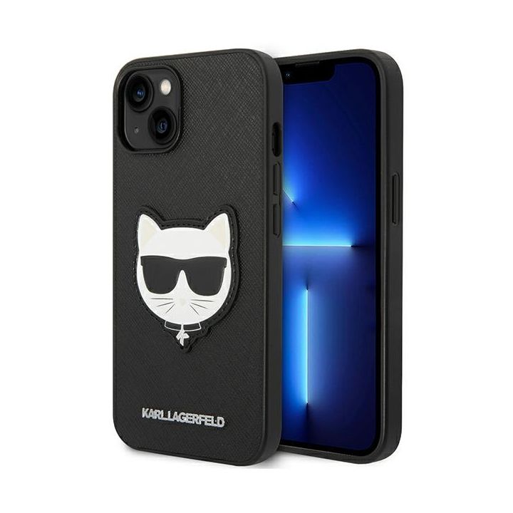 Karl Lagerfeld KLHCP14MSAPCHK iPhone 14 Plus / 15 Plus 6,7" hardcase czarny/black Saffiano Choupette Head Patch na NearMe.pl