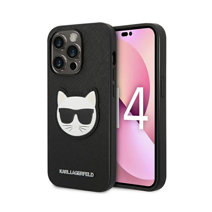 Karl Lagerfeld KLHCP14XSAPCHK iPhone 14 Pro Max 6,7" hardcase czarny/black Saffiano Choupette Head Patch na NearMe.pl