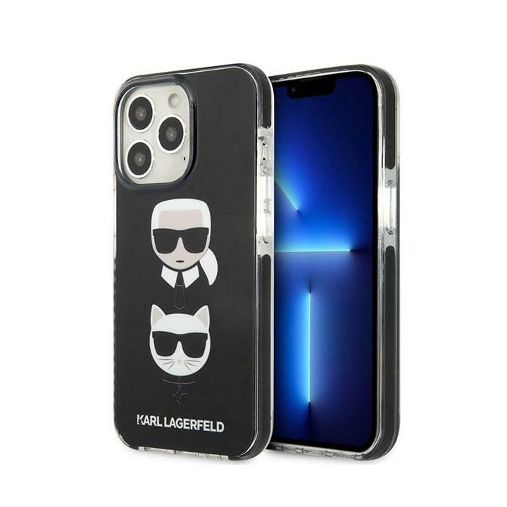 Karl Lagerfeld KLHCP13LTPE2TK iPhone 13 Pro / 13 6,1" hardcase czarny/black Karl&Choupette Head na NearMe.pl