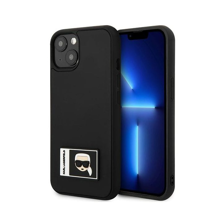 Karl Lagerfeld KLHCP13M3DKPK iPhone 13 / 14 / 15 6,1" czarny/black hardcase Ikonik Patch na NearMe.pl