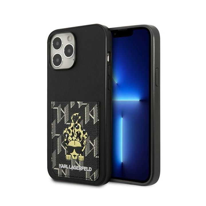 Karl Lagerfeld KLHCP13XCANCNK iPhone 13 Pro Max 6,7" hardcase czarny/black Karlimals Cardslot na NearMe.pl