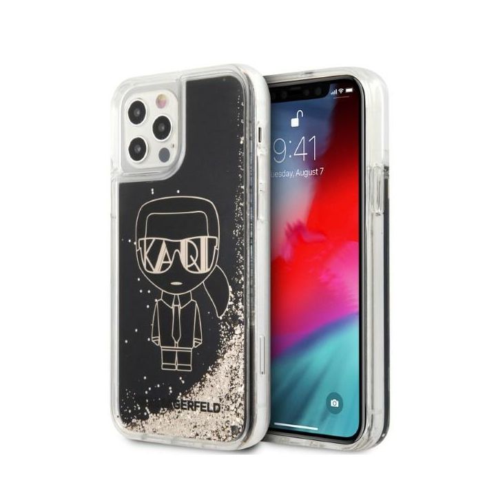 Karl Lagerfeld KLHCP12MLGGKBK iPhone     12/12 Pro 6,1" czarny/black hardcase Liquid Glitter Gatsby na NearMe.pl