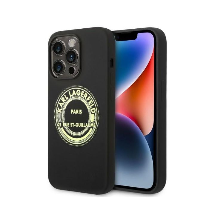 Karl Lagerfeld KLHCP14LSRSGRCK iPhone 14 Pro 6,1" hardcase czarny/black Silicone RSG na NearMe.pl