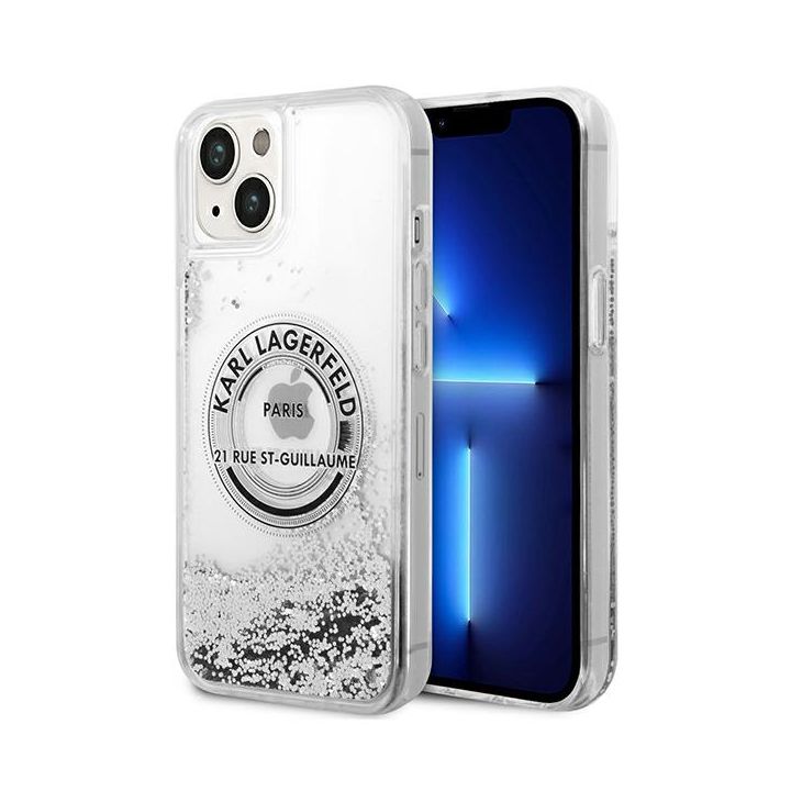 Karl Lagerfeld KLHCP14MLCRSGRS iPhone 14Plus / 15 Plus 6,7" srebrny/silver hardcase Liquid Glitter RSG na NearMe.pl
