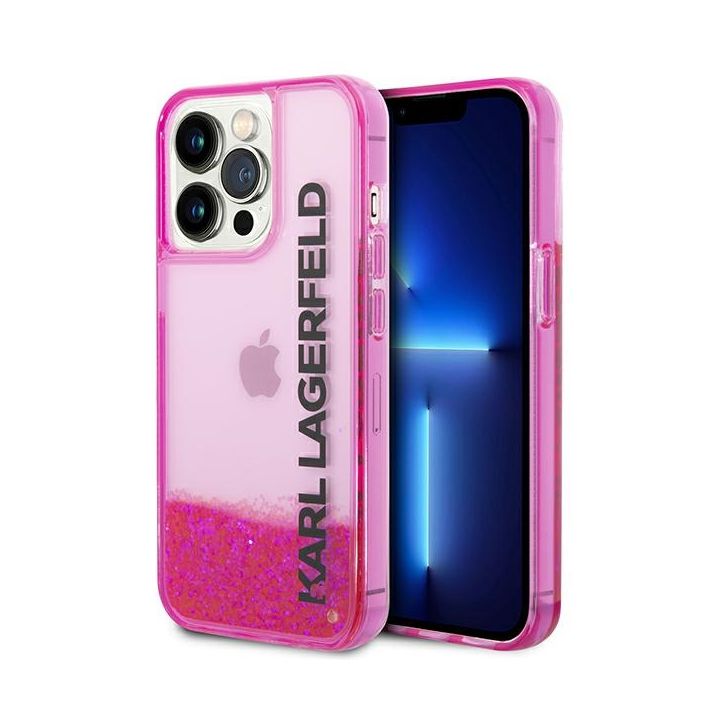 Karl Lagerfeld KLHCP14XLCKVF iPhone 14 Pro Max 6,7" różowy/pink hardcase Liquid Glitter Elong na NearMe.pl