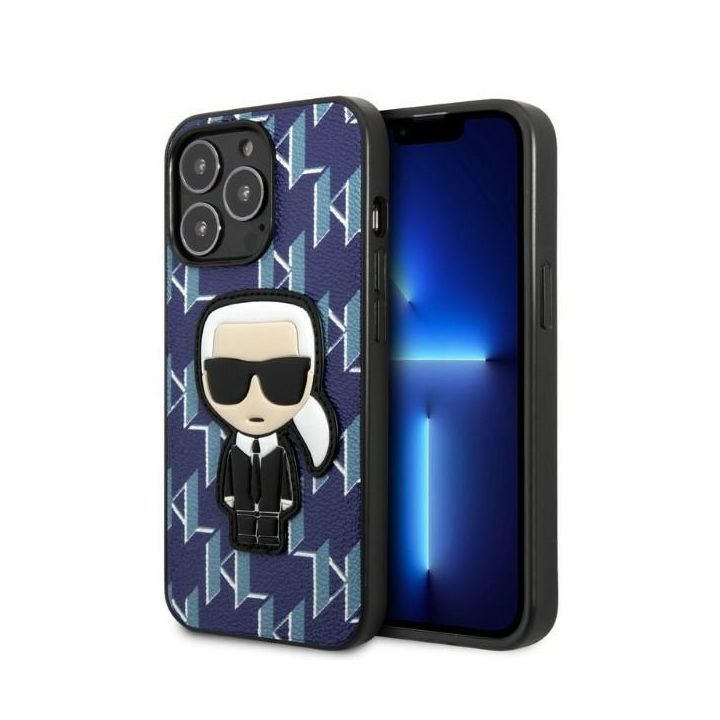 Karl Lagerfeld KLHCP13LPMNIKBL iPhone 13 Pro / 13 6,1" hardcase niebieski/blue Monogram Ikonik Patch na NearMe.pl
