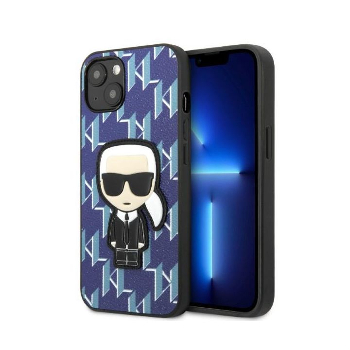 Karl Lagerfeld KLHCP13MPMNIKBL iPhone 13/ 14 / 15 6,1" hardcase niebieski/blue Monogram Ikonik Patch na NearMe.pl