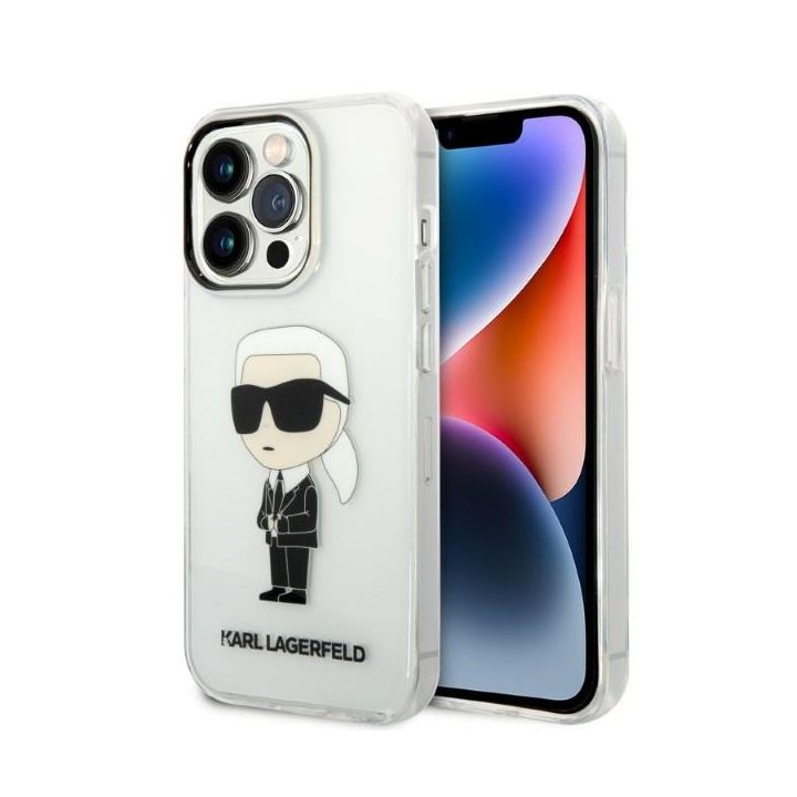 Karl Lagerfeld KLHCP14LHNIKTCT iPhone 14 Pro 6,1" transparent hardcase Ikonik Karl Lagerfeld na NearMe.pl