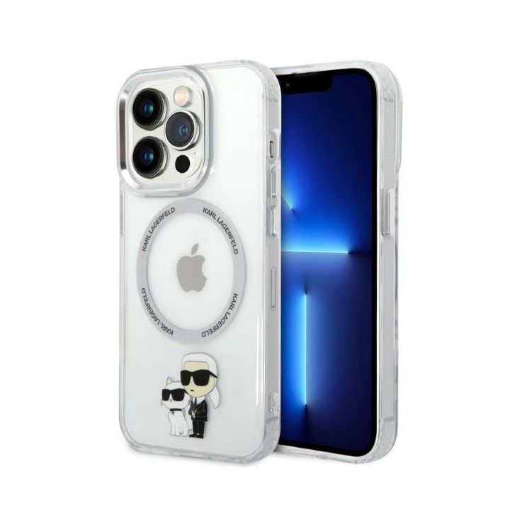 Karl Lagerfeld KLHMP14LHNKCIT iPhone 14 Pro 6,1" hardcase transparent Iconic Karl&Choupette Magsafe na NearMe.pl