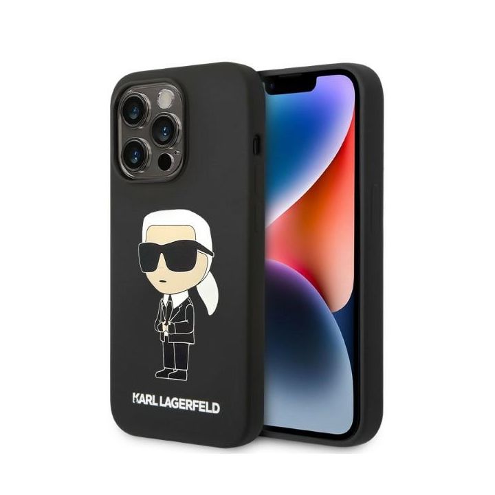 Karl Lagerfeld KLHMP14XSNIKBCK iPhone 14 Pro Max 6,7" hardcase czarny/black Silicone Ikonik Magsafe na NearMe.pl