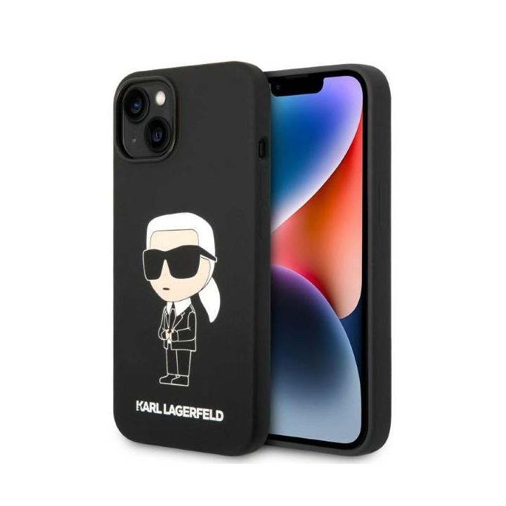 Karl Lagerfeld KLHCP14SSNIKBCK iPhone 14/ 15 / 13 6,1" hardcase czarny/black Silicone Ikonik na NearMe.pl