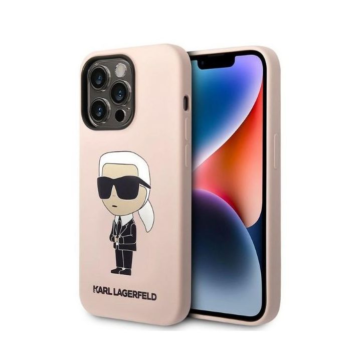 Karl Lagerfeld KLHCP14XSNIKBCP iPhone 14Pro Max 6,7" hardcase różowy/pink Silicone Ikonik na NearMe.pl