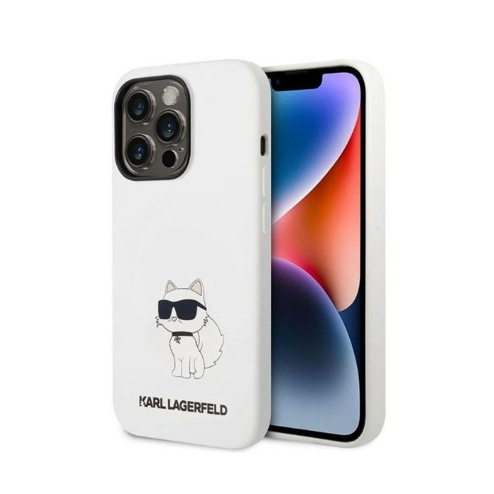Karl Lagerfeld KLHCP14XSNCHBCH iPhone 14 Pro Max 6,7" hardcase biały/white Silicone Choupette na NearMe.pl
