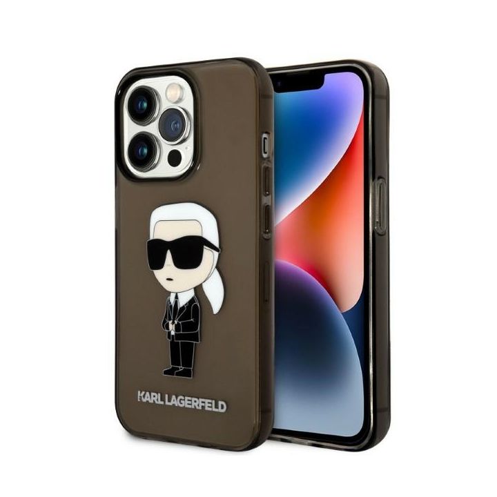 Karl Lagerfeld KLHCP14LHNIKTCK iPhone 14 Pro 6,1" czarny/black hardcase Ikonik Karl Lagerfeld na NearMe.pl