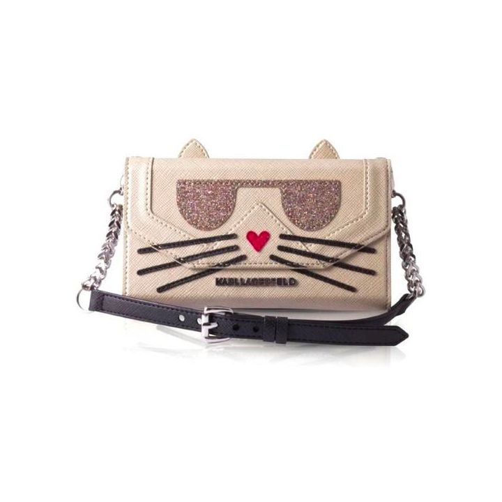 Karl Lagerfeld KLCLTP7KFCH iPhone 7/8 SE 2020 / SE 2022 różowy/pink bookcase Chopette Koctail Clutch na NearMe.pl