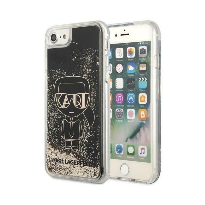 Karl Lagerfeld KLHCI8LGGKBK iPhone 7/8SE 2020 / SE 2022 czarny/black hardcase Liquid Glitter Gatsby na NearMe.pl
