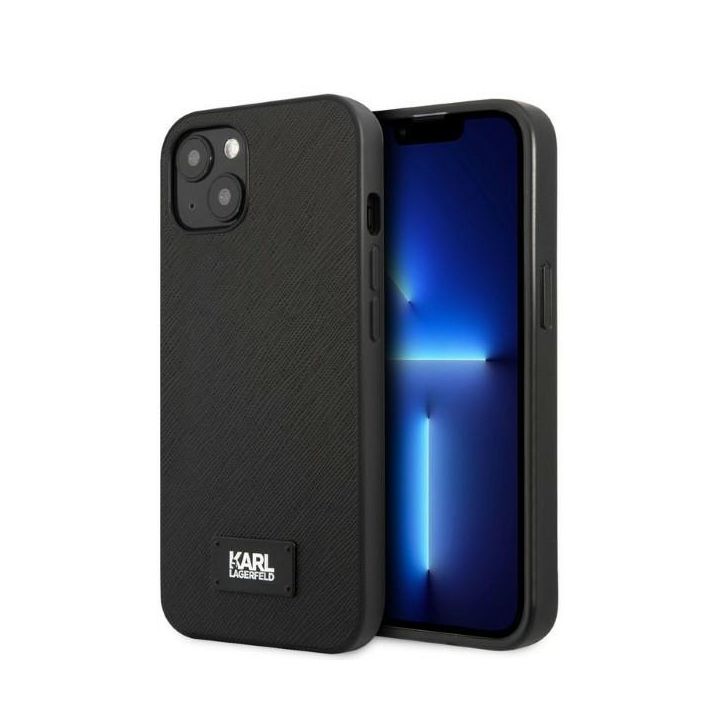 Karl Lagerfeld KLHCP13MSFMP2K iPhone 13/ 14 / 15 6,1" hardcase czarny/black Saffiano Plaque na NearMe.pl