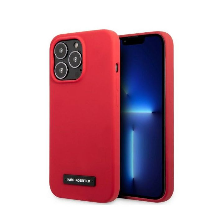 Karl Lagerfeld KLHCP13LSLMP1R iPhone 13 Pro / 13 6,1" hardcase czerwony/red Silicone Plaque na NearMe.pl