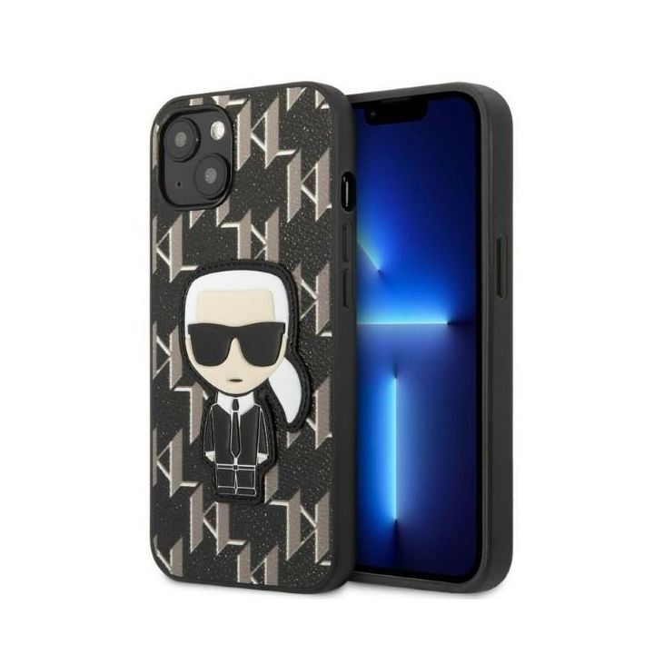 Karl Lagerfeld KLHCP13MPMNIKBK iPhone 13/ 14 / 15 6,1" hardcase czarny/black Monogram Ikonik Patch na NearMe.pl