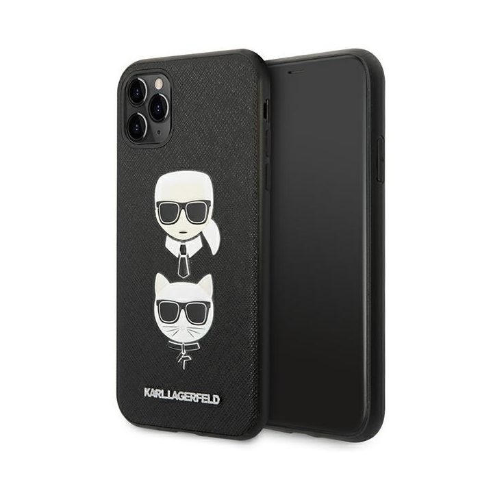Karl Lagerfeld KLHCN58SAKICKCBK iPhone 11 Pro 5,8" czarny/black hardcase Saffiano Karl&Choupette Head na NearMe.pl