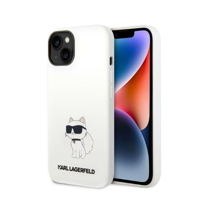 Karl Lagerfeld KLHMP14SSNCHBCH iPhone 14 / 15 / 13 6,1" hardcase biały/white Silicone Choupette MagSafe na NearMe.pl