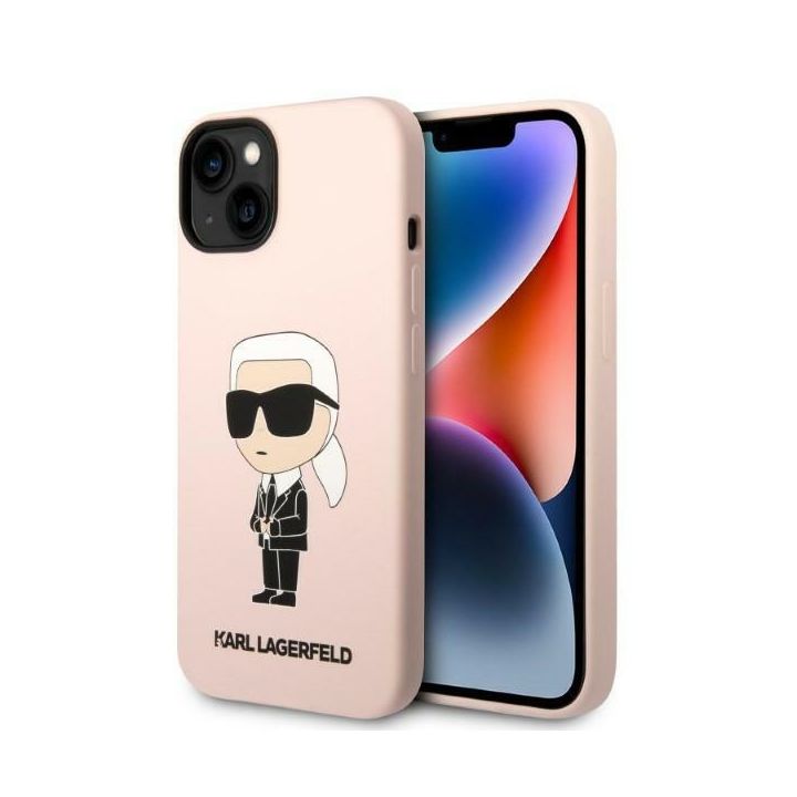 Karl Lagerfeld KLHCP14SSNIKBCP iPhone 14/ 13 6,1" hardcase różowy/pink Silicone Ikonik na NearMe.pl