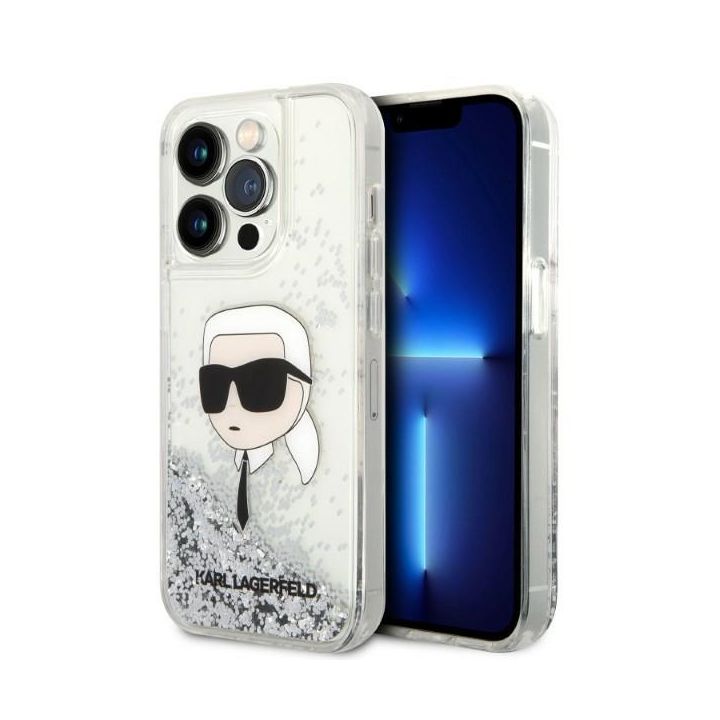Karl Lagerfeld KLHCP14LLNKHCH iPhone 14 Pro 6,1" srebrny/silver hardcase Glitter Karl Head na NearMe.pl
