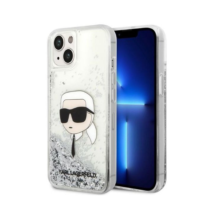 Karl Lagerfeld KLHCP14MLNKHCH iPhone 14 Plus / 15 Plus 6,7" srebrny/silver hardcase Glitter Karl Head na NearMe.pl