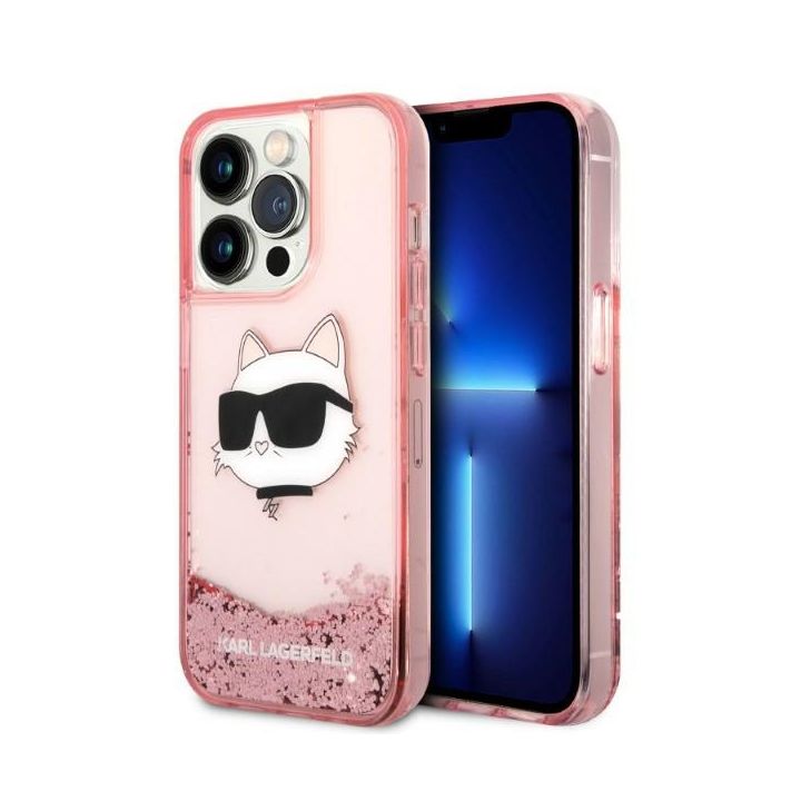 Karl Lagerfeld KLHCP14XLNCHCP iPhone 14 Pro Max 6,7" różowy/pink hardcase Glitter Choupette Head na NearMe.pl