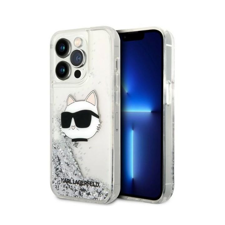 Karl Lagerfeld KLHCP14LLNCHCS iPhone 14 Pro 6,1" srebrny/silver hardcase Glitter Choupette Head na NearMe.pl
