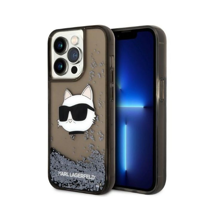 Karl Lagerfeld KLHCP14LLNCHCK iPhone 14 Pro 6,1" czarny/black hardcase Glitter Choupette Head na NearMe.pl