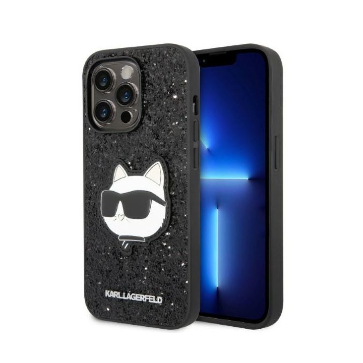 Karl Lagerfeld KLHCP14XG2CPK iPhone 14Pro Max 6,7" czarny/black hardcase Glitter Choupette Patch na NearMe.pl