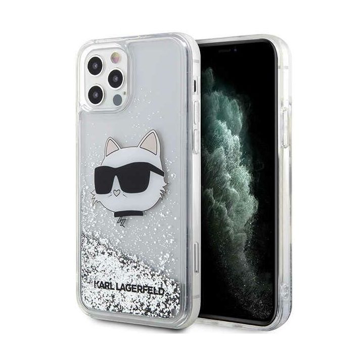 Karl Lagerfeld KLHCP12MLNCHCS iPhone 12/12 Pro 6,1" srebrny/silver hardcase Glitter Choupette Head na NearMe.pl