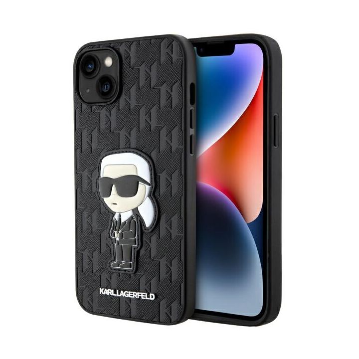 Karl Lagerfeld KLHCP14MSAKHPKK iPhone 14Plus / 15 Plus 6.7" czarny/black Saffiano Monogram Ikonik na NearMe.pl