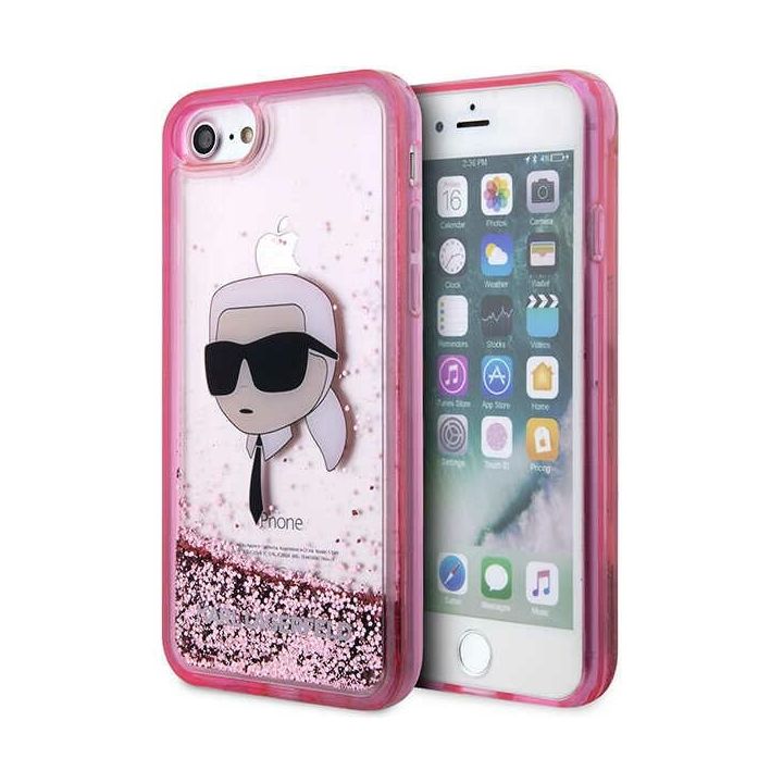 Karl Lagerfeld KLHCI8LNKHCP iPhone 7/8/SE 2020 / SE 2022 różowy/pink hardcase Glitter Karl Head na NearMe.pl