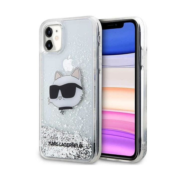 Karl Lagerfeld KLHCN61LNCHCS iPhone 11/XR srebrny/silver hardcase Glitter Choupette Head na NearMe.pl