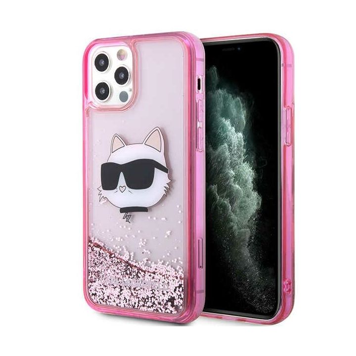 Karl Lagerfeld KLHCP12MLNCHCP iPhone 12/12 Pro 6,1" różowy/pink hardcase Glitter Choupette Head na NearMe.pl
