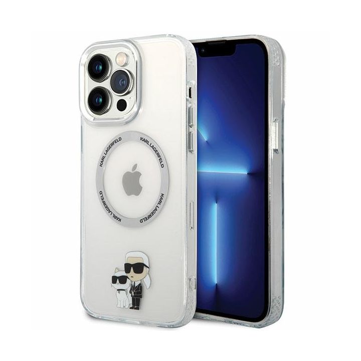 Karl Lagerfeld KLHMP13XHNKCIT iPhone 13Pro Max 6,7" hardcase transparent Iconic Karl&Choupette Magsafe na NearMe.pl