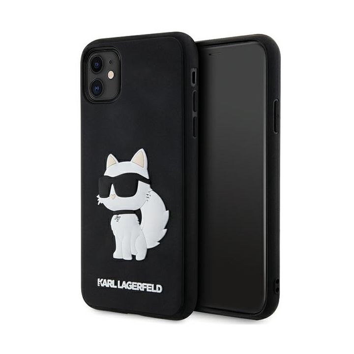 Karl Lagerfeld KLHCN613DRKHNK iPhone 11/ Xr 6.1" czarny/black hardcase Rubber Choupette 3D na NearMe.pl