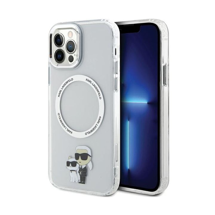 Karl Lagerfeld KLHMP12MHNKCIT iPhone 12/12 Pro 6.1" hardcase transparent Iconic Karl&Choupette Magsafe na NearMe.pl