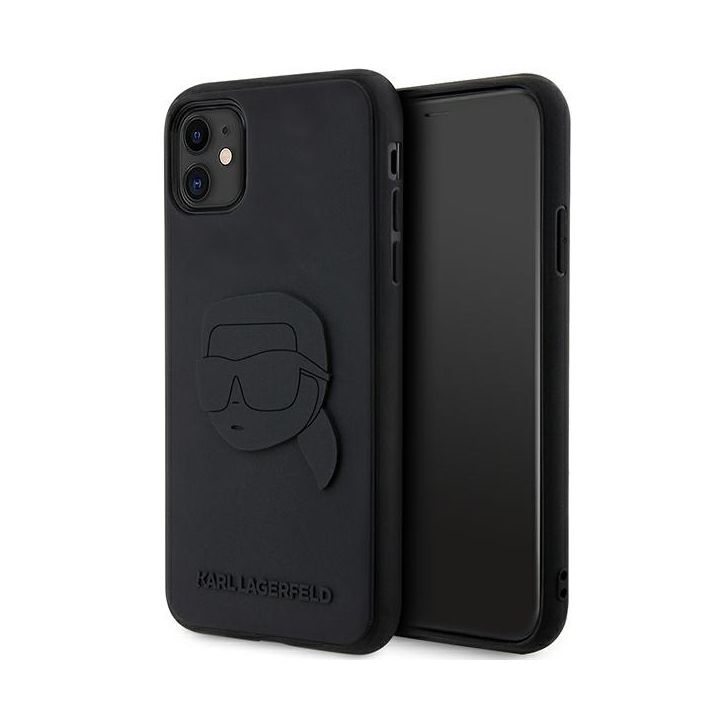 Karl Lagerfeld KLHCN613DRKNK iPhone 11 / Xr 6.1" czarny/black hardcase Rubber Karl Head 3D na NearMe.pl