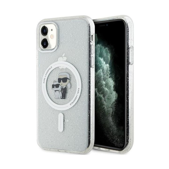 Karl Lagerfeld KLHMN61HGKCNOT iPhone 11 / Xr 6.1" transparent hardcase Karl&Choupette Glitter MagSafe na NearMe.pl