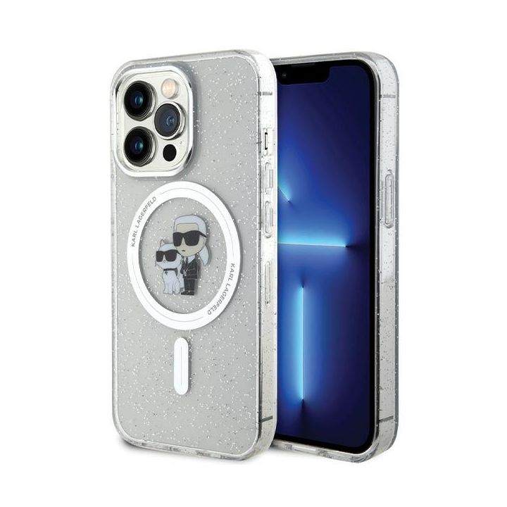 Karl Lagerfeld KLHMP13LHGKCNOT iPhone 13Pro / 13 6.1" transparent hardcase Karl&Choupette Glitter MagSafe na NearMe.pl