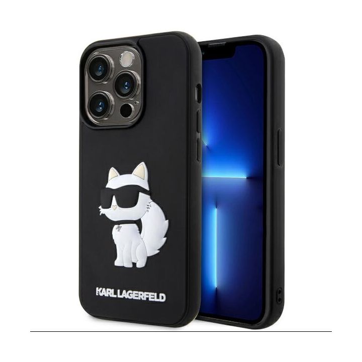 Karl Lagerfeld KLHCP14L3DRKHNK iPhone 14Pro 6.1" czarny/black hardcase Rubber Choupette 3D na NearMe.pl