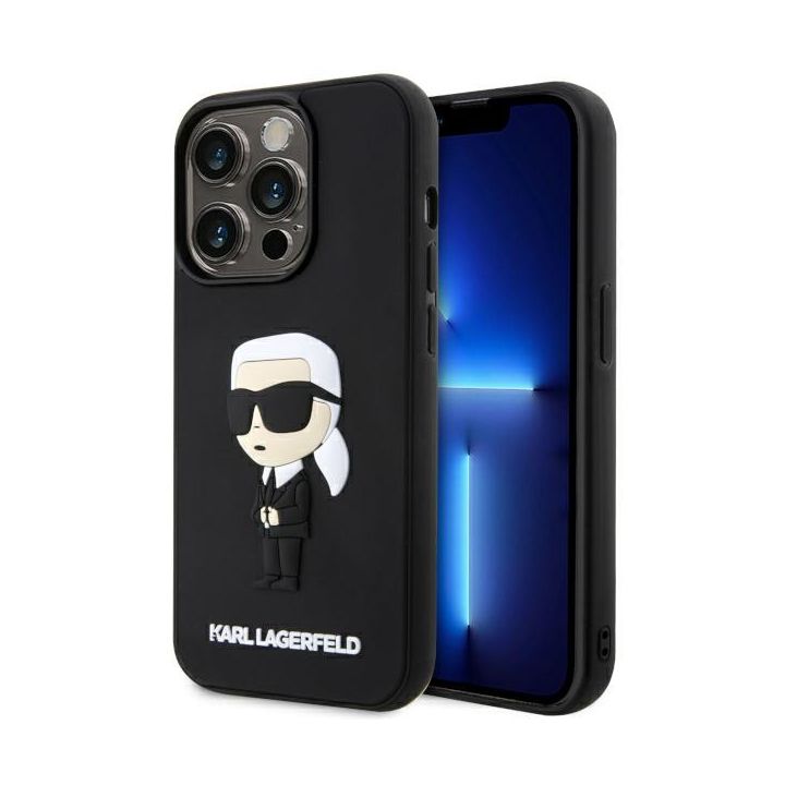 Karl Lagerfeld KLHCP14X3DRKINK iPhone 14Pro Max 6.7" czarny/black hardcase Rubber Ikonik 3D na NearMe.pl