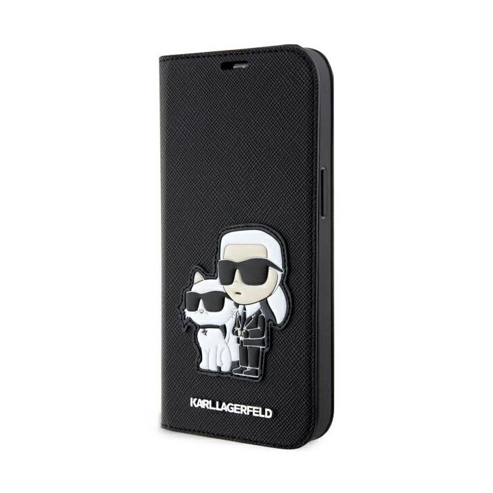 Karl Lagerfeld KLBKP14LSANKCPK iPhone 14Pro 6.1" bookcase czarny/black Saffiano Karl & Choupette na NearMe.pl
