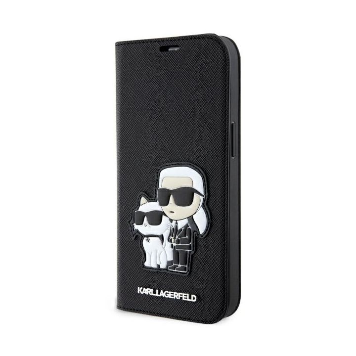 Karl Lagerfeld KLBKP14SSANKCPK iPhone 14/ 15 / 13 6.1" bookcase czarny/black Saffiano Karl & Choupette na NearMe.pl