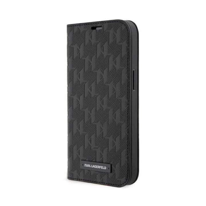 Karl Lagerfeld KLBKP14SSAKLHPK iPhone 14/ 15 / 13 6.1" bookcase czarny/black Saffiano Monogram na NearMe.pl